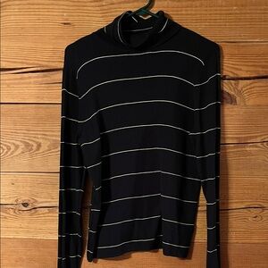 Talbots Navy and White Knit Sweater